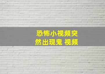 恐怖小视频突然出现鬼 视频